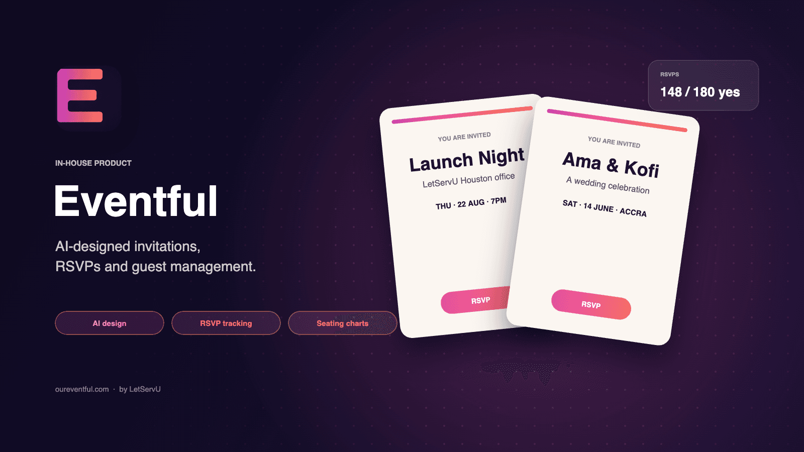 Eventful invitation builder and RSVP dashboard